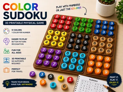 Color Sudoku – 3D Printed Physical Sudoku