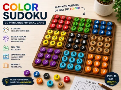 Color Sudoku – 3D Printed Physical Sudoku
