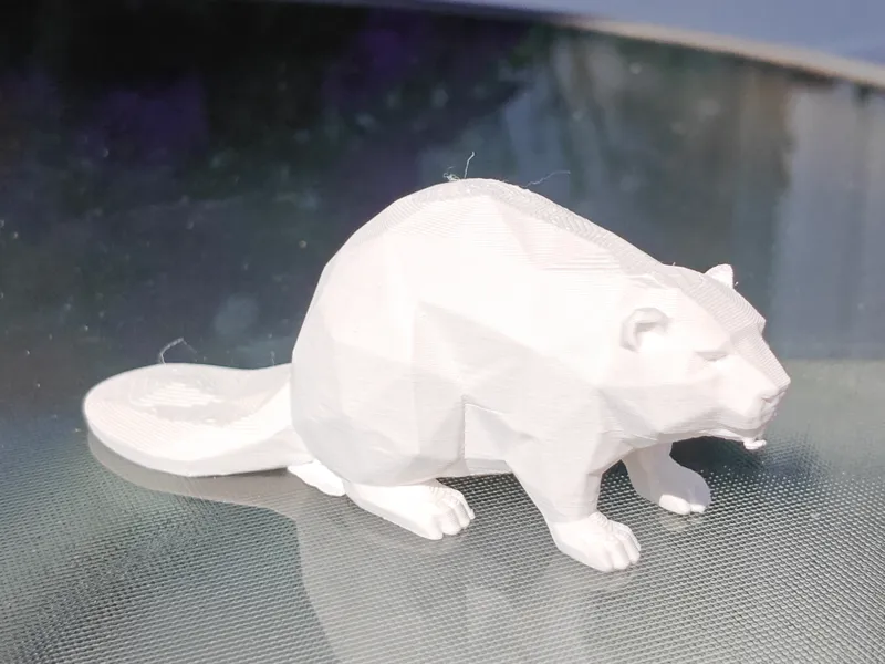 Geometric Low Poly Beaver Figurine