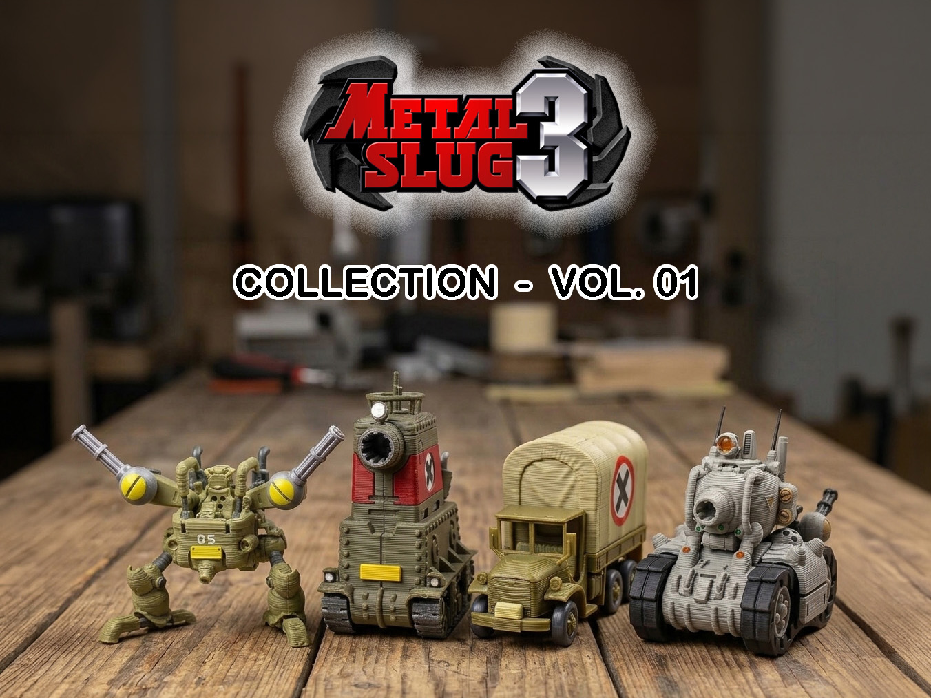 Metal Slug - Neo geo - Set of 4 different vehicles