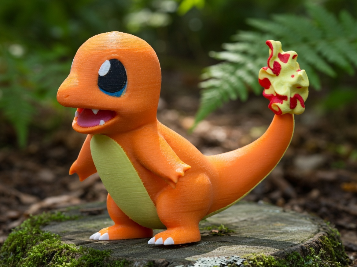 Charmander Pokemon Figure Multi-Color Print