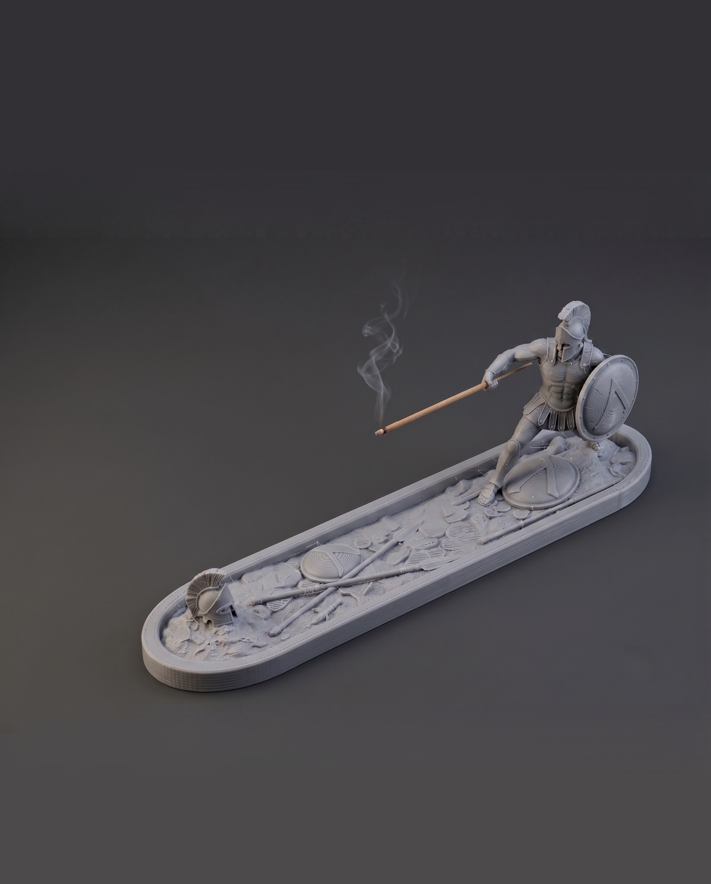 Spartan Warrior - Incense Burner & Diorama Base - 1