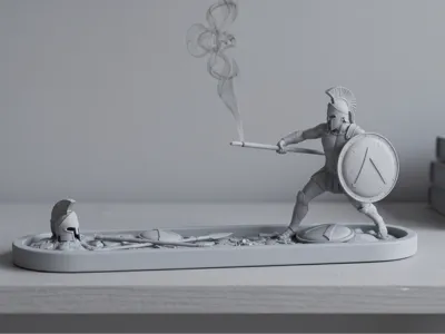 Spartan Warrior - Incense Burner & Diorama Base
