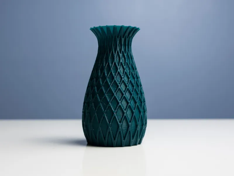 Vase gekreuztes Spiralmuster