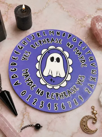 Adorno temático: Pastel Goth Ghost Scrying Board Pendulum Board — vista de referencia 2