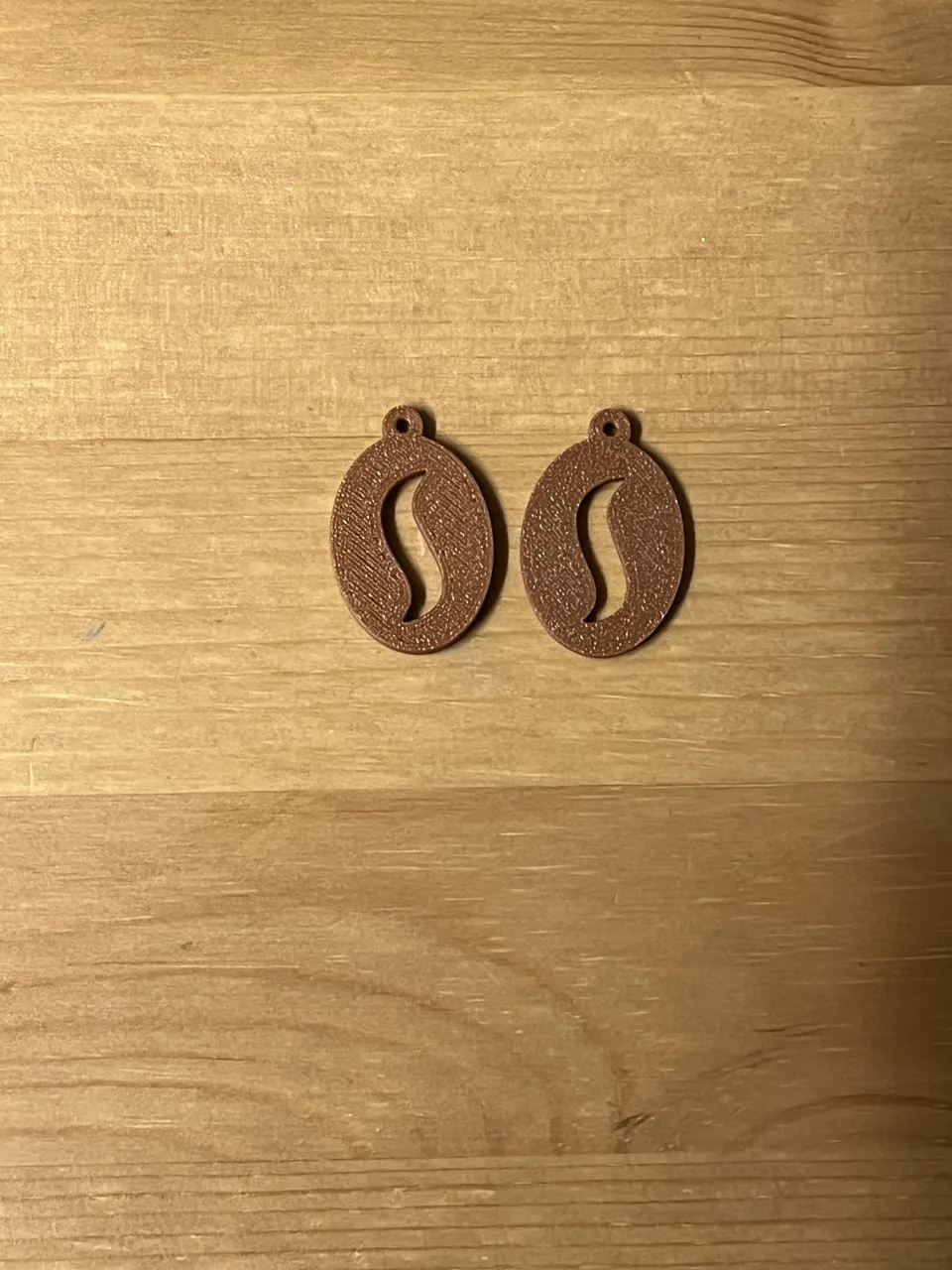 coffee bean earrings view 2