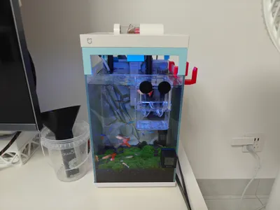 Xiaomi Fish Tank 2nd Gen Modification for Sensen Aquarium Filter Riser Bracket: Minimalist One-Piece No Support