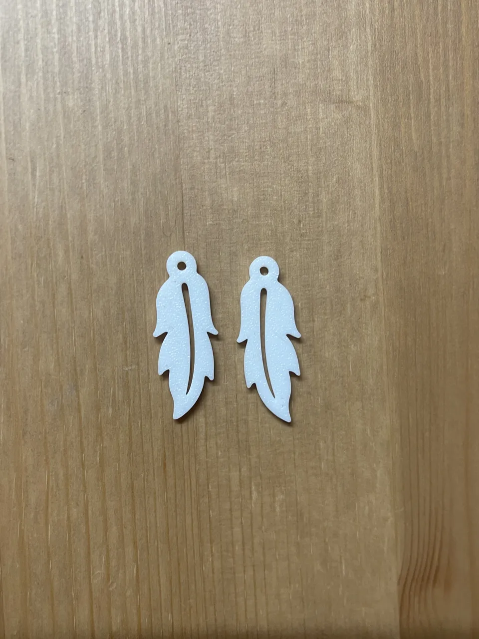 feather earrings view 2