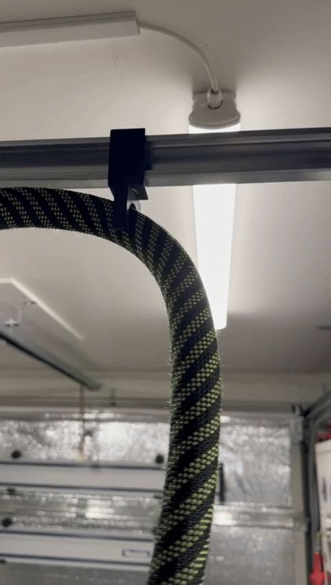Garage Vacuum Hose Holder – Sliding & Rotating