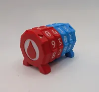 2 colour, 0.08mm layer, 2 walls, 15% infill
