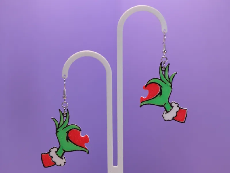 Grinch earrings - NO AMS