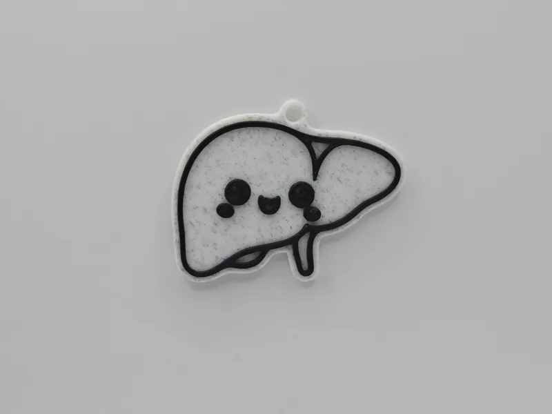 Cute Anatomical Liver Keychain