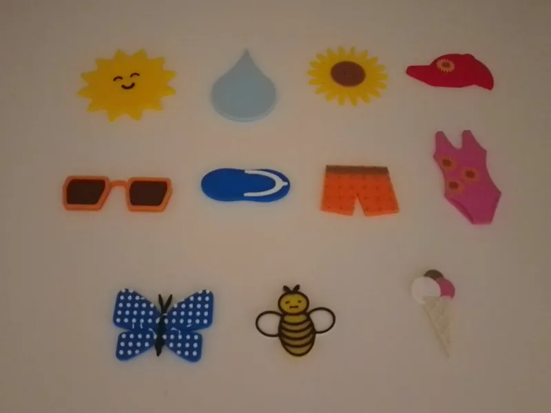thema zomer: confetti sensory play