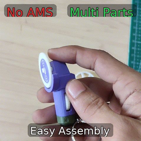 Mini Angle Grinder Fidget Keychain