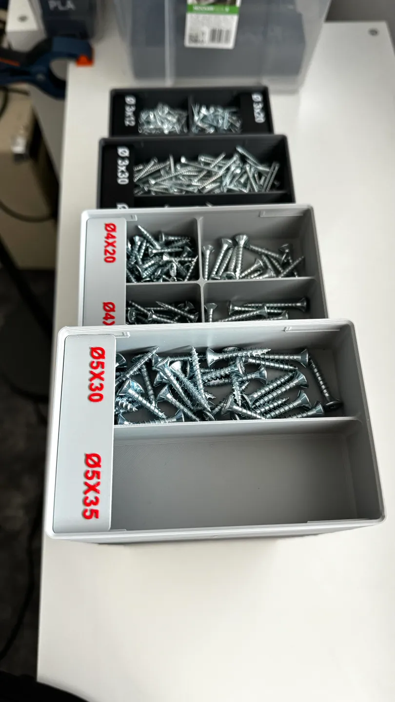 Gridfinity Boxes with labels by ManuZiloop MakerWorld: Download Free 3D ...