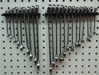 Wrench holder for PegBoard (Metric & Imperial)
