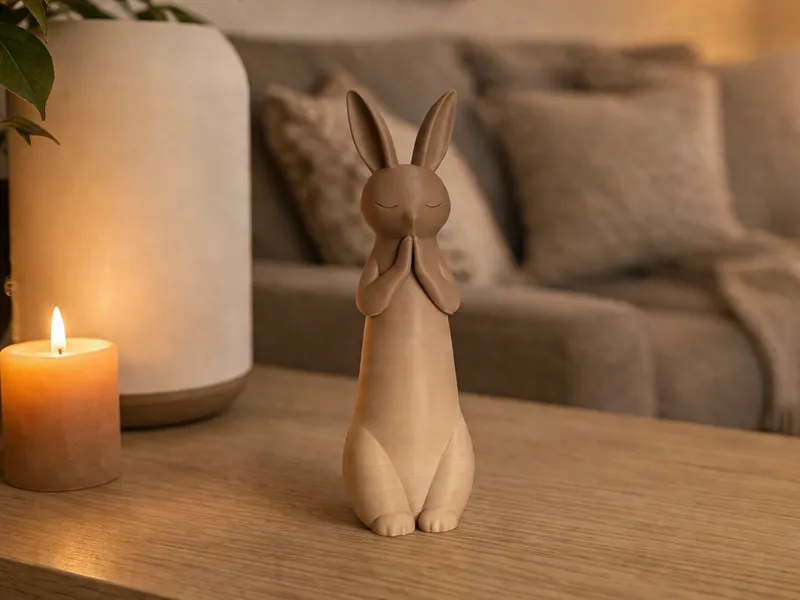 Zen Rabbit – Minimalist Calm Sculpture