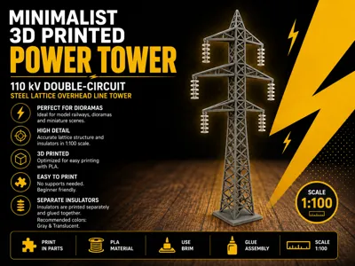 1:100 110 kV Double-Circuit Steel Lattice Tower