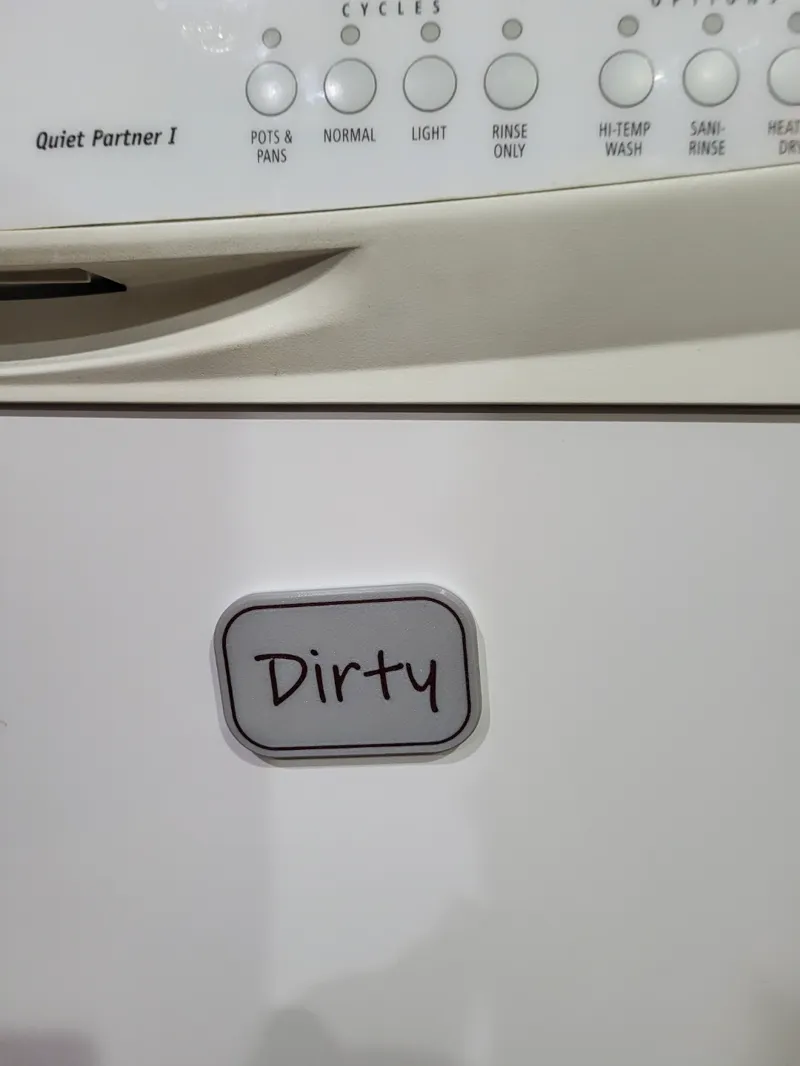 Clean/Dirty Dishwasher Magnet