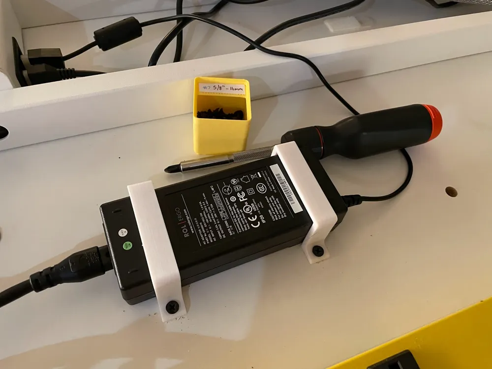 IKEA Bekant sit stand desk power supply holder by plomdawg MakerWorld