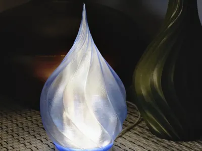 Lumina Drop - Elegant Twisted LED Lamp