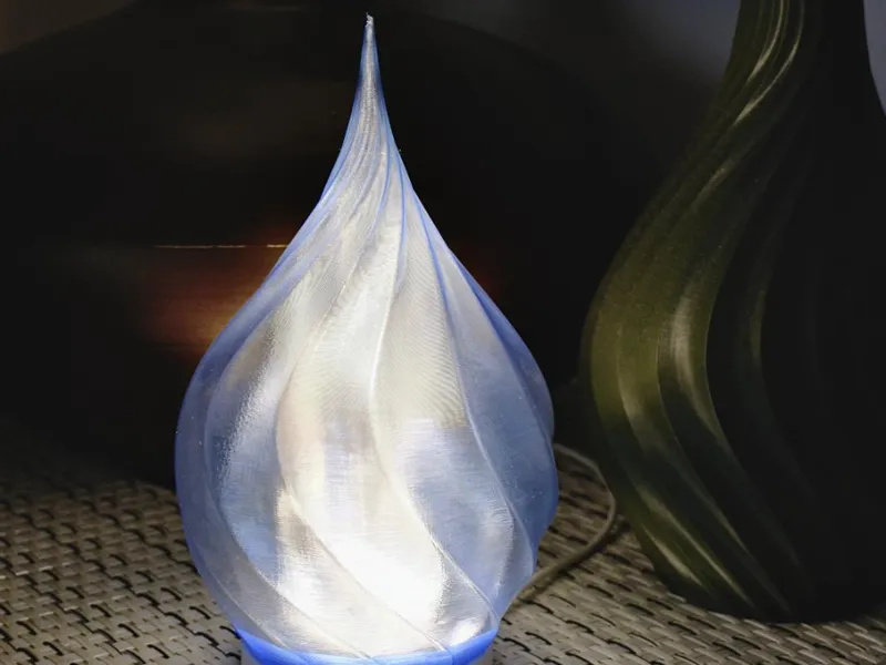 Lumina Drop - Elegant Twisted LED Lamp
