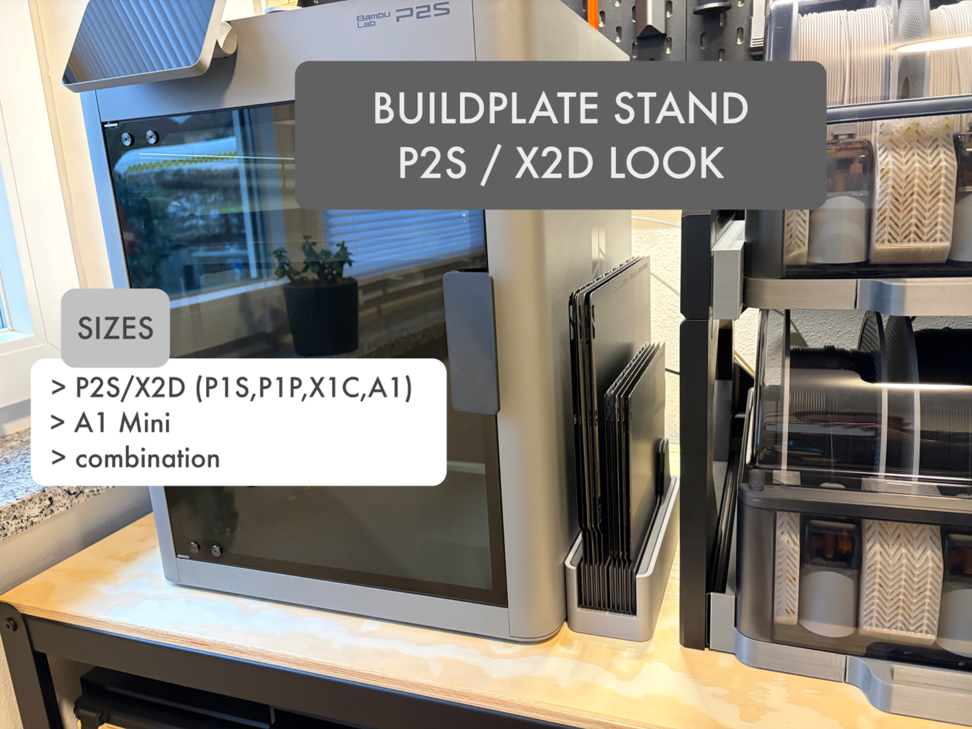 Ständer/Halter für Druckplatte in P2S/X2D Optik