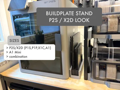Stand/Holder for Print Plate in P2S/X2D Look