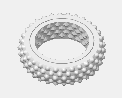 Miniatura 5 do modelo 3D 简单的指环（第二弹）一体打印、精致、小巧、可旋转、无声、 i人解压指环、巴黎饰钉、纹饰 、配色diy
