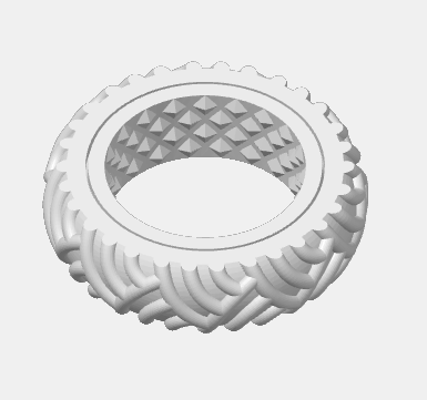 Miniatura 7 do modelo 3D 简单的指环（第二弹）一体打印、精致、小巧、可旋转、无声、 i人解压指环、巴黎饰钉、纹饰 、配色diy