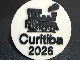 Chaveiro redondo trem congresso Curitiba