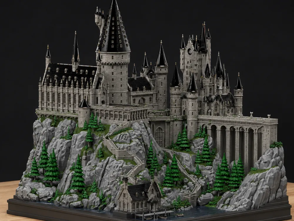 Modelo para impresión 3D: Hogwarts castle. Referencia del modelo original.