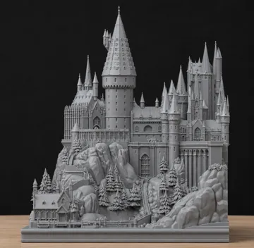 Modelo para impresión 3D: Hogwarts castle — vista de referencia 2
