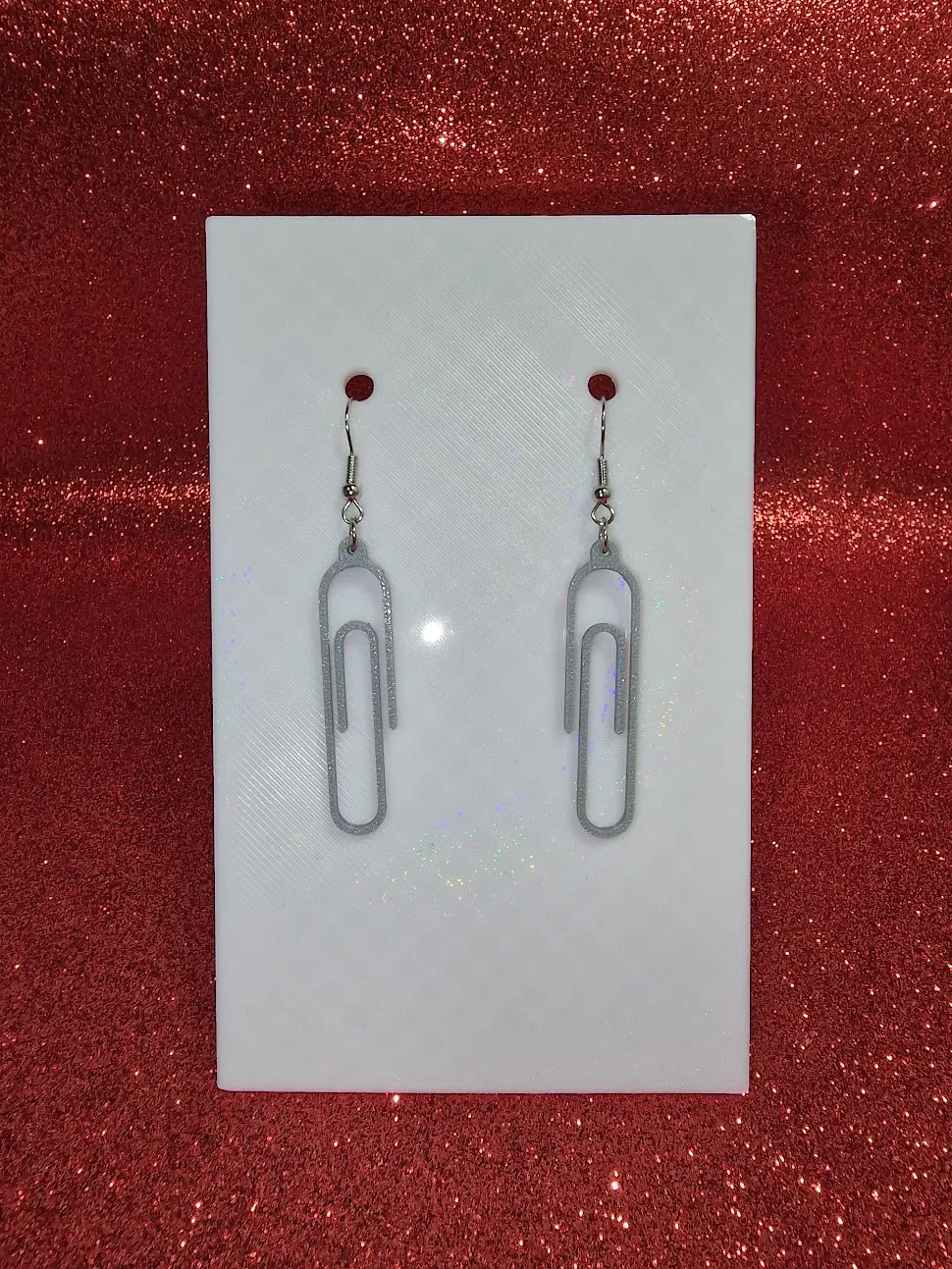 Paper clip earrings view 2