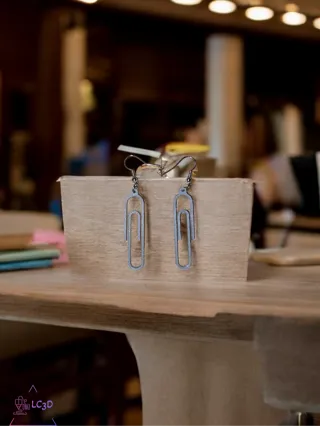 Paper clip earrings