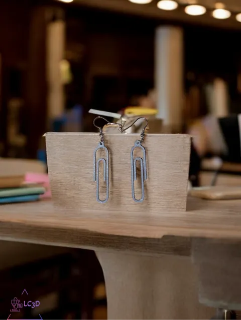 Paper clip earrings