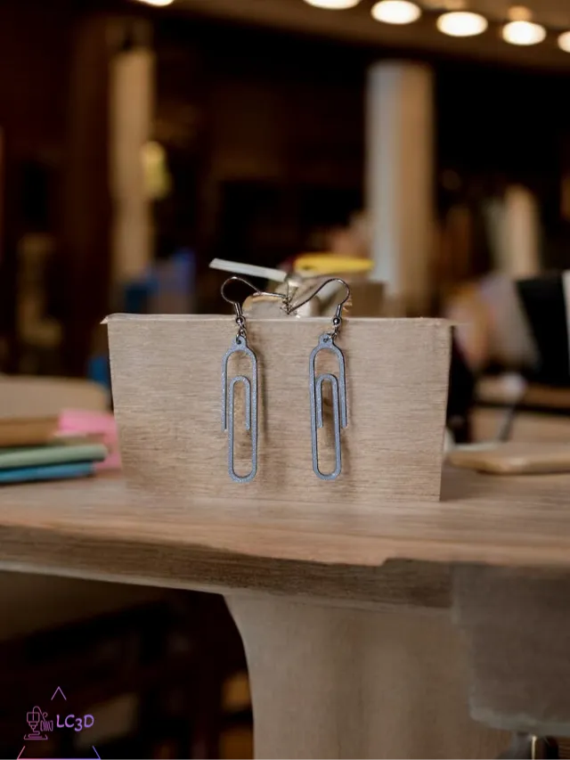 Paper clip earrings