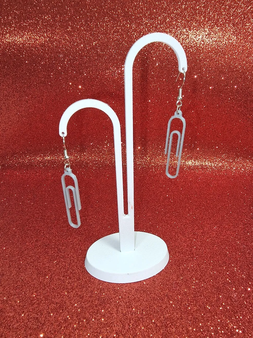 Paper clip earrings view 3