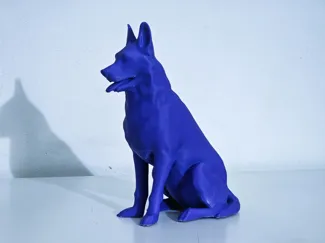 German shepherd seated dog figure