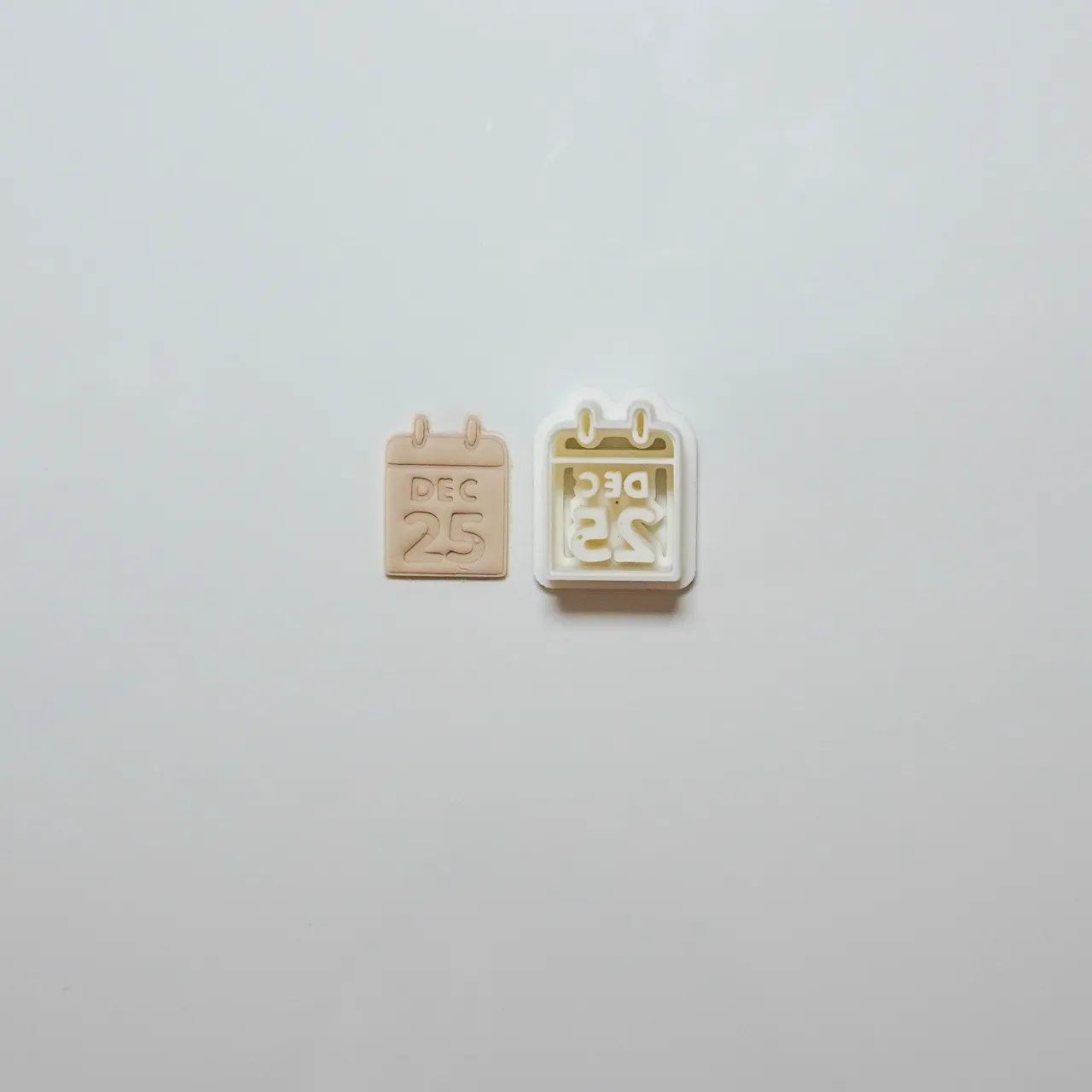 Christmas Calendar Polymer Clay Cutter Earrings view 2