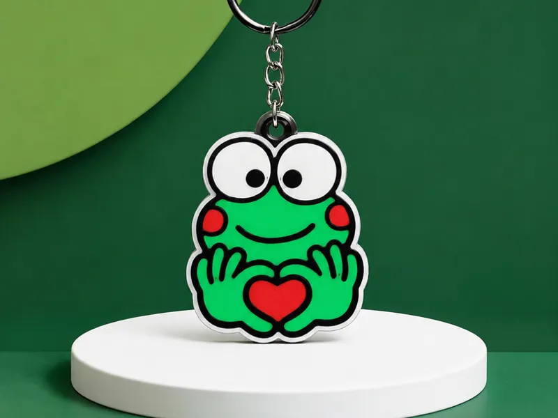 Keroppi-inspired keychain