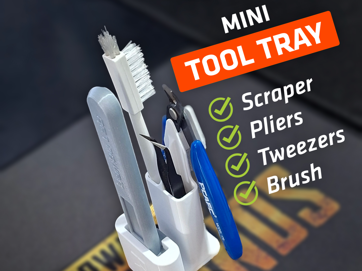 Mini Tool Tray For Scraper, Pliers And More
