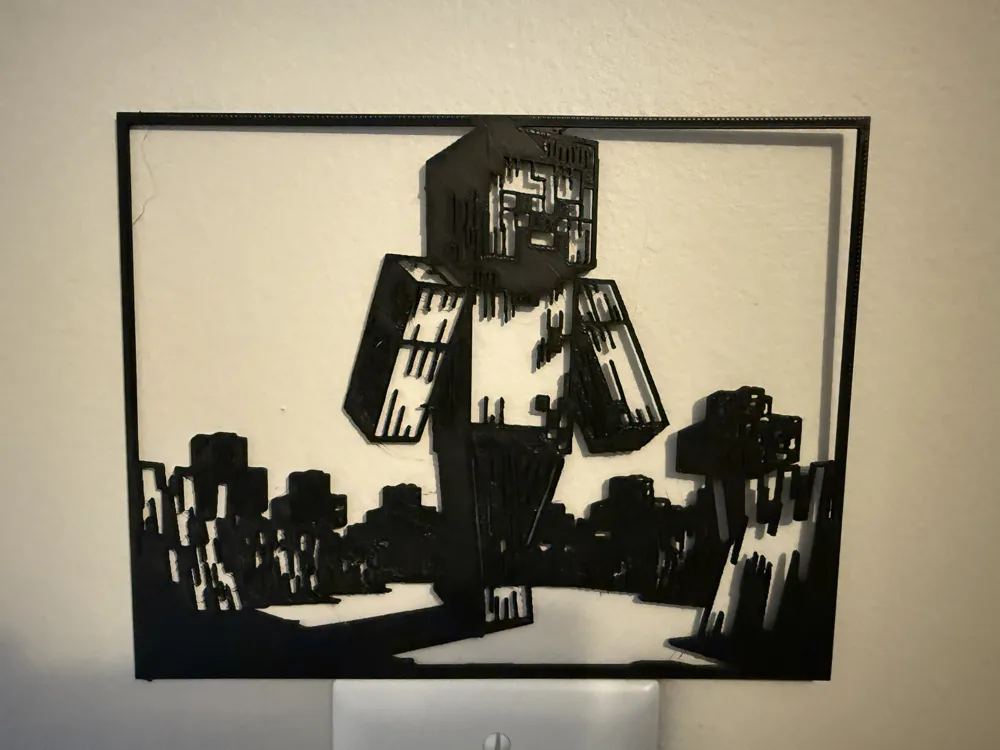 Minecraft Steve Wall Art 2D Picture by Viola's HueForge MakerWorld ...
