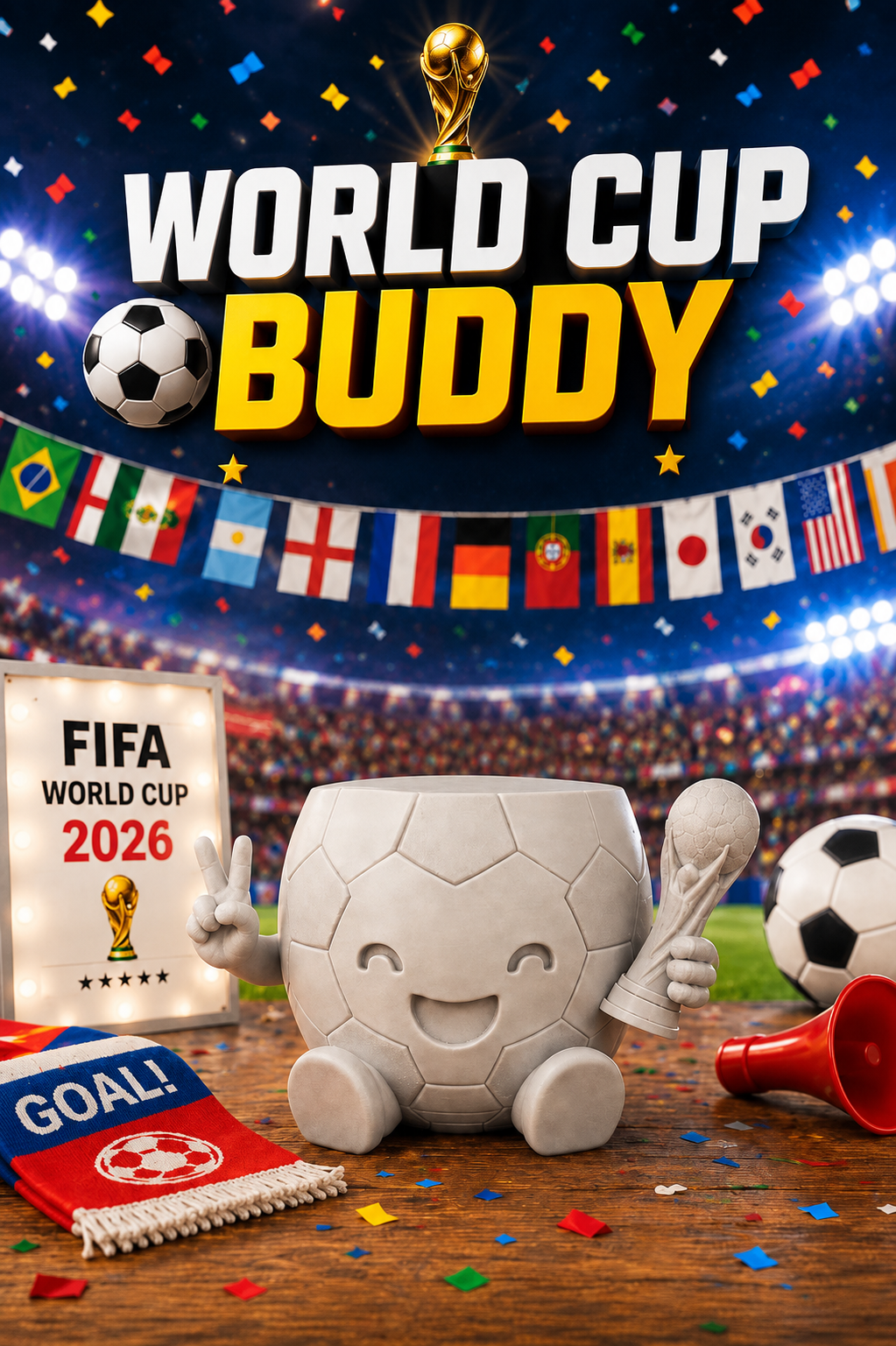 Miniatura 2 do modelo 3D World Cup Buddy Snack Pen holder / Planter
