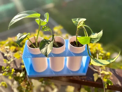 Planter with pots for hydroponic. With stand.
