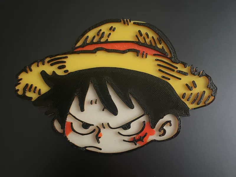 One Piece - Serious Luffy face keychain