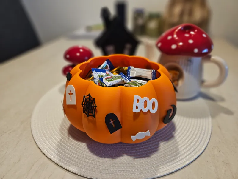 halloween pumpkin candy bowl