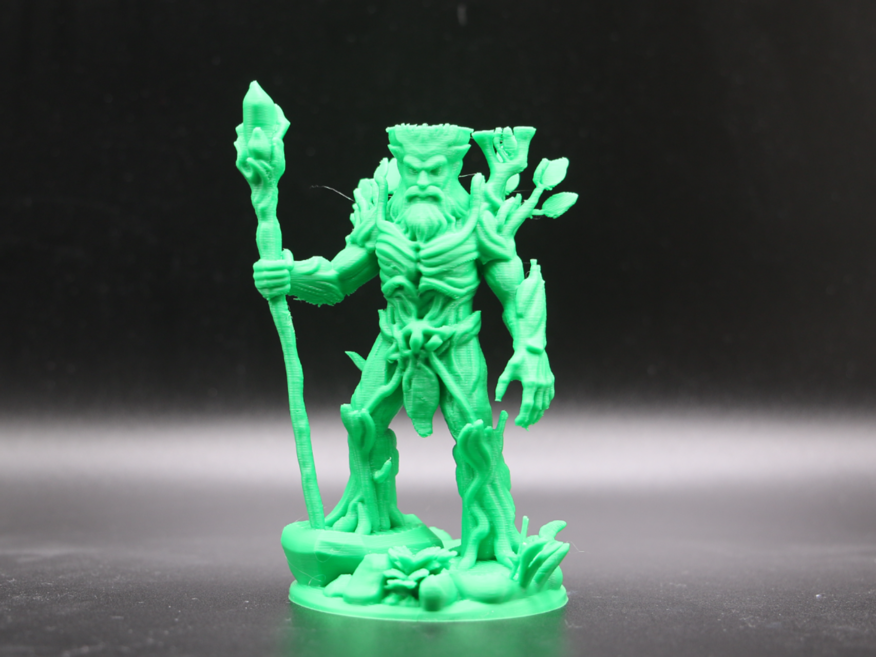 Forest Guardian Creature with Staff Nature Fantasy