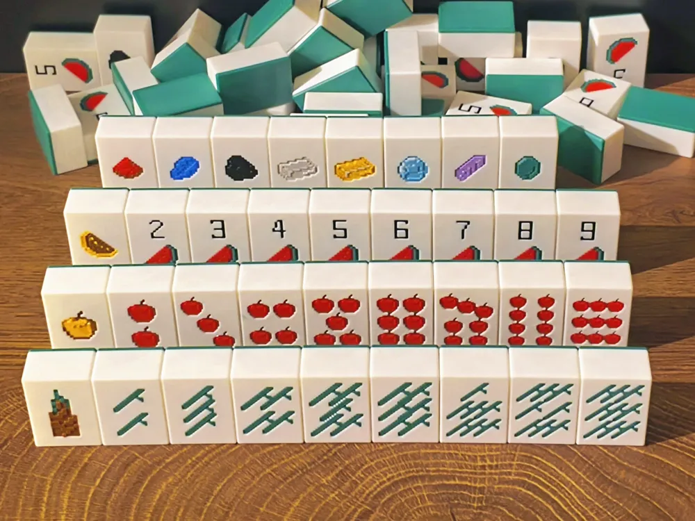 Mahjong de Minecraft - Modelo de impresión 3D gratuito - MakerWorld