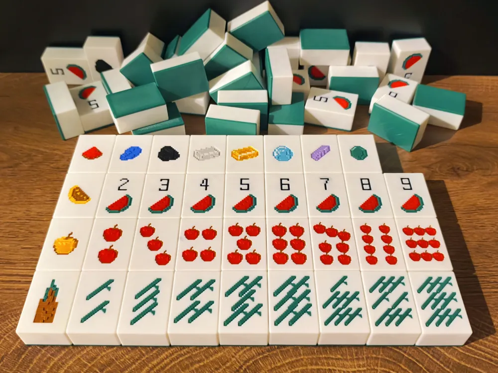 Mahjong de Minecraft - Modelo de impresión 3D gratuito - MakerWorld